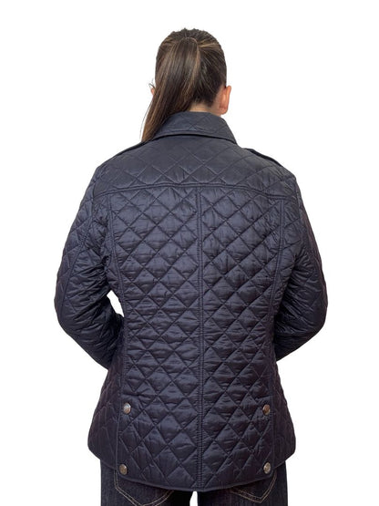 Burberry Brit Navy Quilted Jacket. Size: M