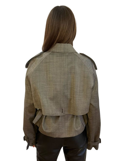 Stella McCartney Stone Tweed Double Breasted Jacket. Size: 38