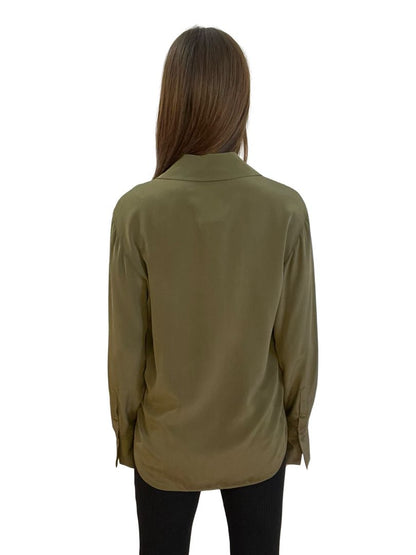Camilla & Marc Khaki Olivier Button Down Blouse. Size: 6