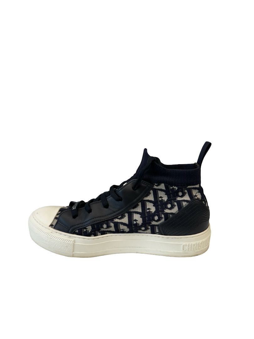Christian Dior Navy Walk'n'Dior Platform Sneaker. Size: 37