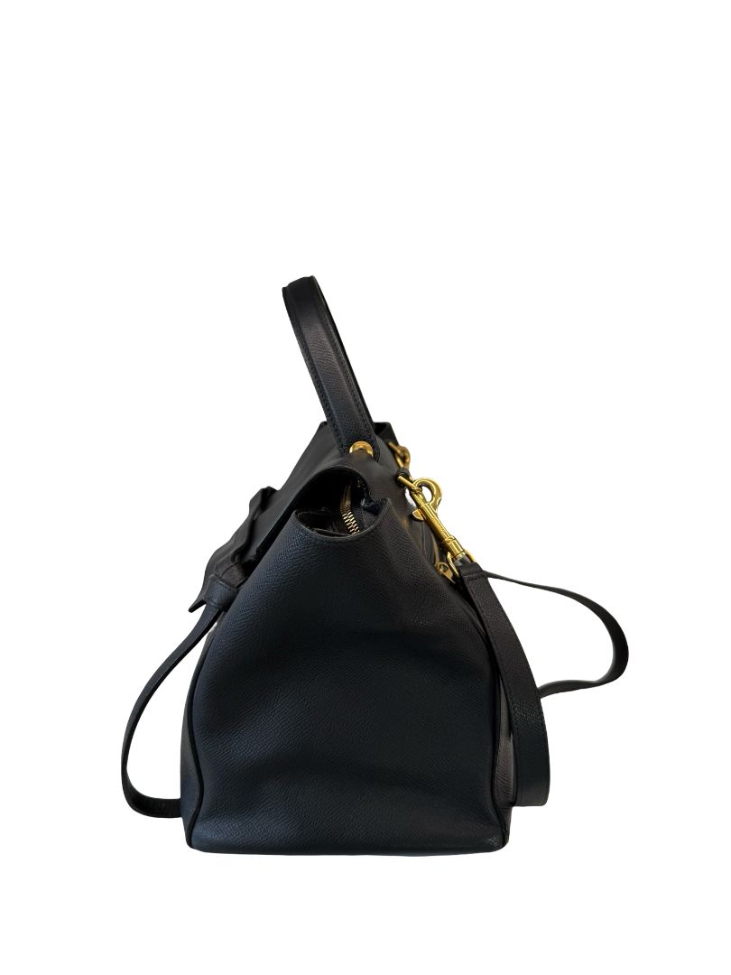 Celine Black Leather Belt Bag.