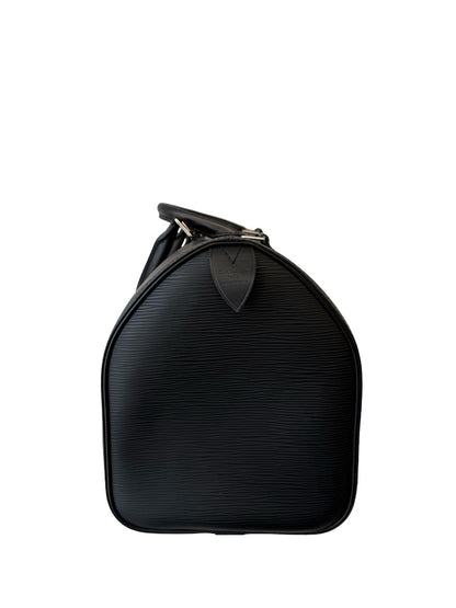 Louis Vuitton Black Epi Leather 35 Speedy Handbag.