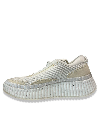 Chloe White 'Nama' Embroidered Sneakers. Size: 40