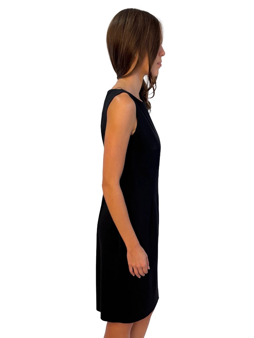 Hugo Boss Black Boat Neck Midi Dress W Eyelet Detail. Size: 8