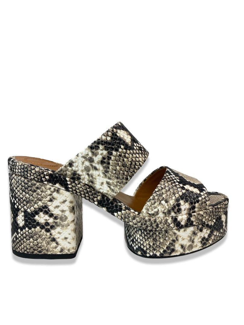 Chloe Snakeskin Sandal Heels. Size: 40
