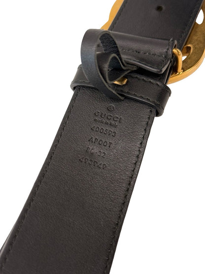 Gucci Black Leather Belt. Size: 80 / 32
