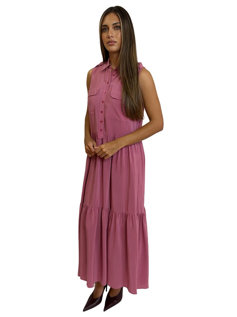 Equipment Femme Mauve Sleeveless Maxi Dress. Size: XS