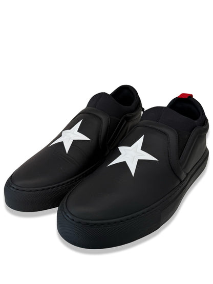Givenchy Black Star Slip Ons. Size: 40