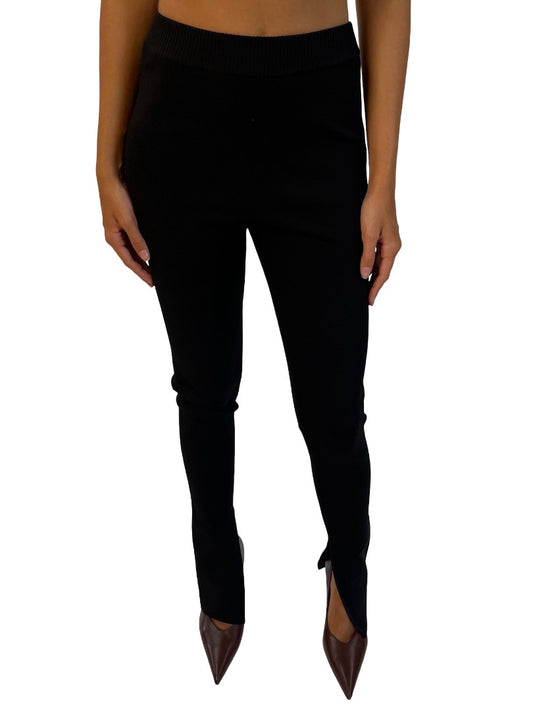 Camilla & Marc Black Split Ankle Tight 'Clements' Pant. Size: XS