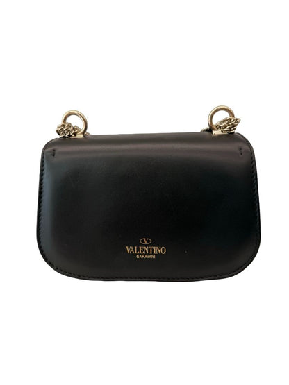 Valentino Black VLTN Stud Chain Crossbody Bag.