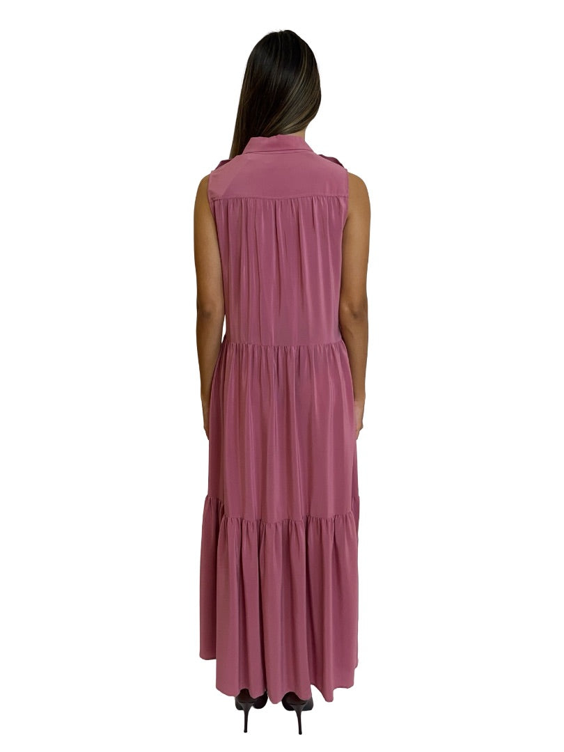 Equipment Femme Mauve Sleeveless Maxi Dress. Size: XS