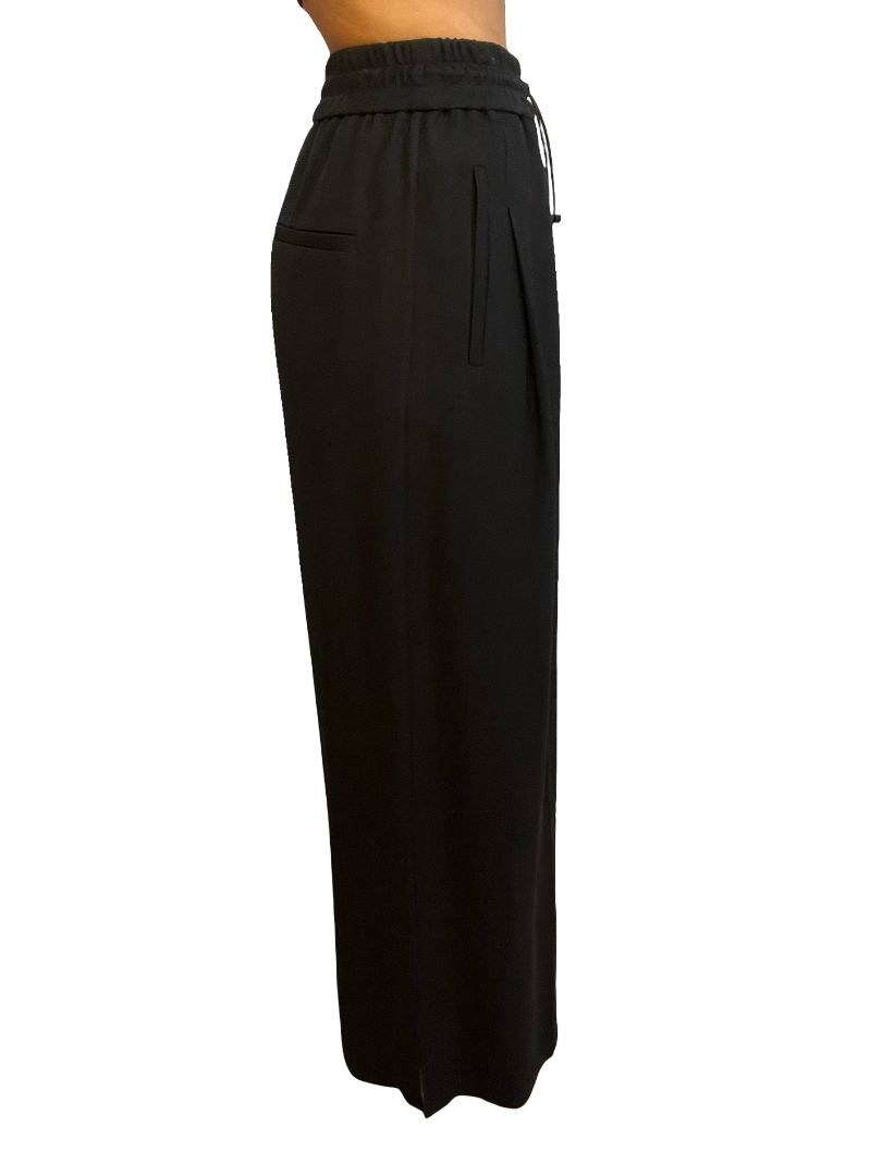 Willow Black Relaxed Wide Leg Pants W Slit. Size: 8