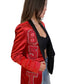 Hilfiger Collection Red Blazer w Embellished Detail. Size: M