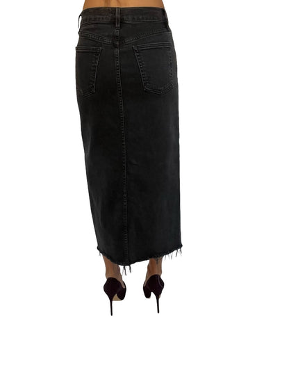 3x1 NYC Black Denim Midi Skirt. Size: 24