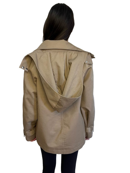 Scanlan Theodore Khaki Cotton Parka Jacket. Size: 8