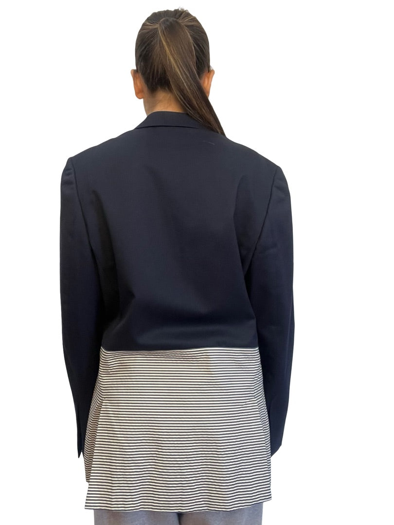 Stella McCartney Navy Two Tone Blazer. Size: 40
