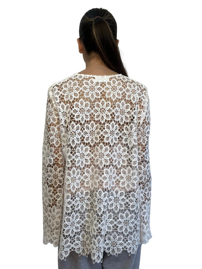 Zimmermann Cream Lace Long Sleeve. Size: 3