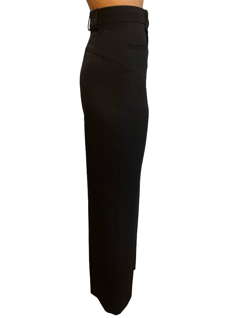 Jacquemus Black 'LE CHOUCHOU' High Waist Straight Leg Trousers. Size: 34