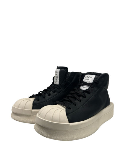 Rick Owens Black & White Adidas Platform Sneakers. Size: 36.5