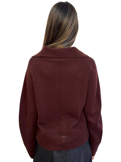 Vince Burgundy Brown Wool / Cashmere Knit Sweater. Size: XS/TP