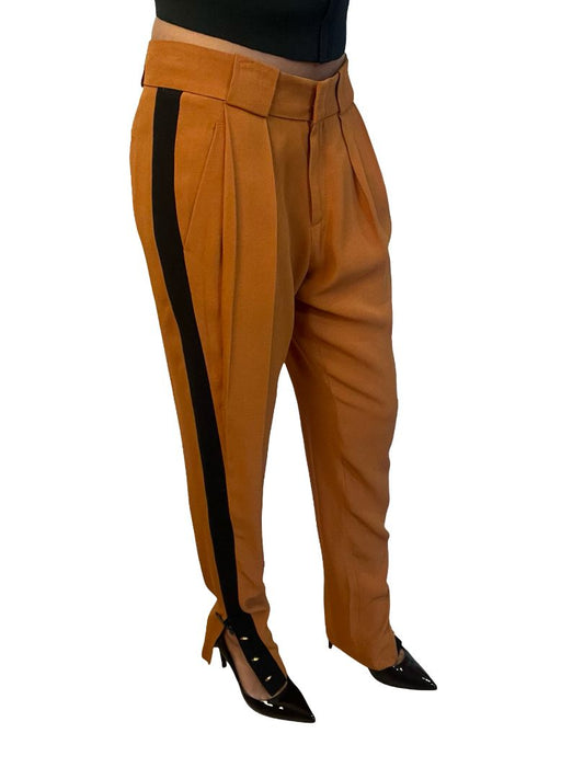 Gucci Burnt Orange / Black Two Tone Trousers. Size: 38