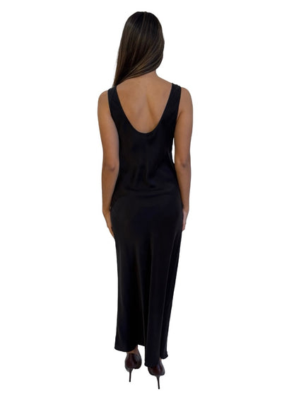 Silk Laundry Black Silk Scoop Dress. Size: XS