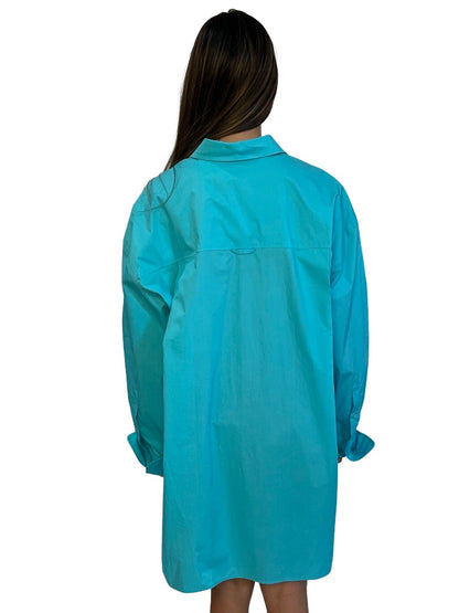 Scanlan Theodore Aqua Shirt. Size: 14