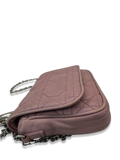 Christian Dior Rose Mini Leather Shoulder Bag.
