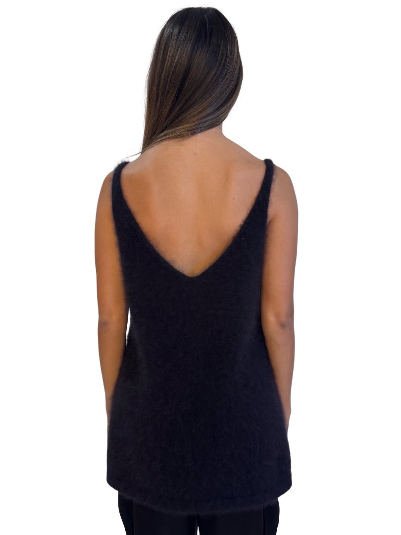 Willow Black Angora Singlet. Size: L