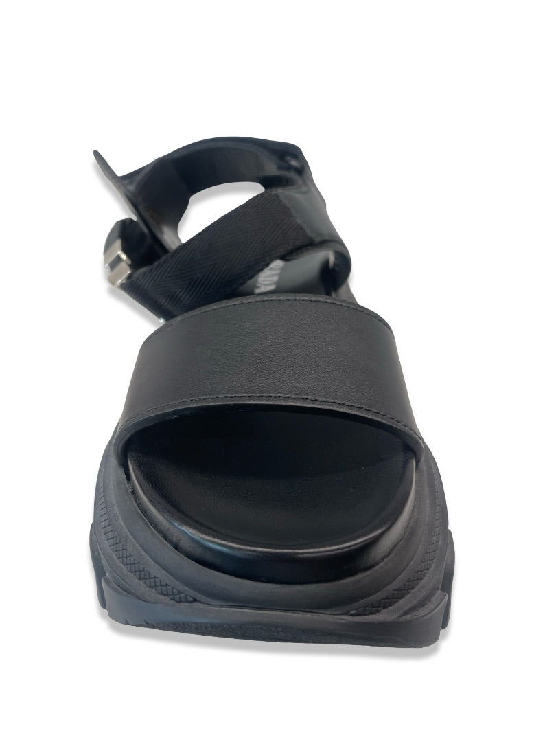 Prada Black Platform Buckle Sandals. Size: 37