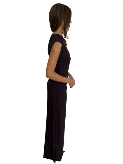 Camilla & Marc Chocolate 'Annalise' Draped Maxi Dress. Size: 8