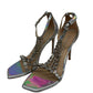 Stuart Weitzman Silver Star Dust Crystal Embellished Heels. Size: 6.5