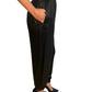 Saint Laurent Black Shine Textured Pants. Size: 36