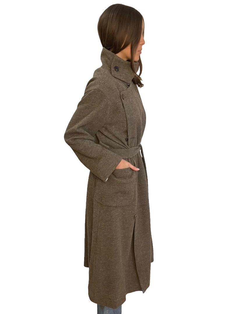 SOH Brown Herringbone Coat. Size: 1