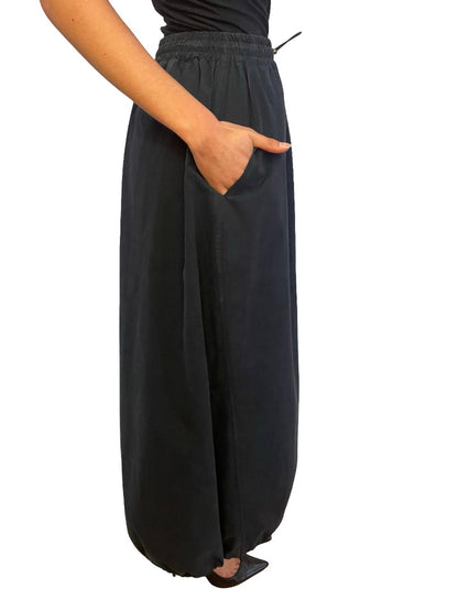 Bassike Navy Toggle Tie Cargo Skirt. Size: 0