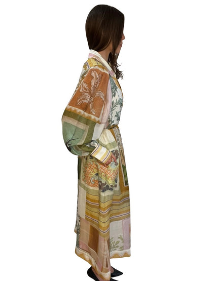 Antipodean Multi-Colour Wabi Sabi Wrap Dress. Size: 12