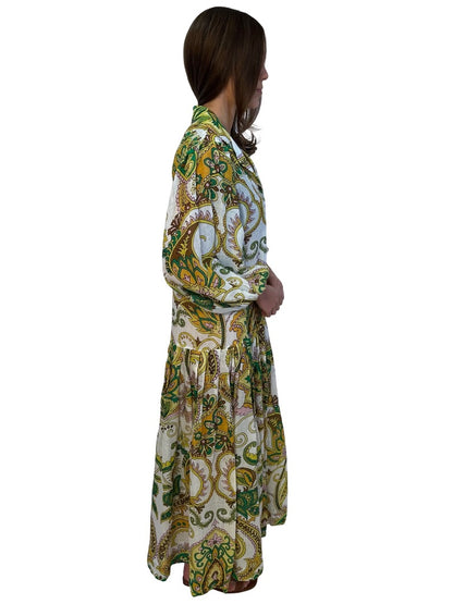 Alemais Neutral / Multi-Colour Octavia Shirt Dress. Size: 8