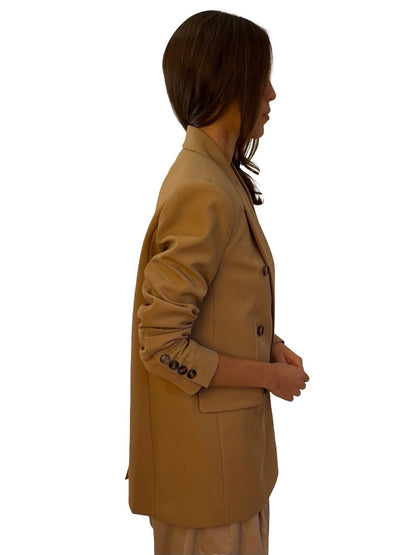 LEDORE Camel Wool Blend Ophelia Blazer. Size: 2