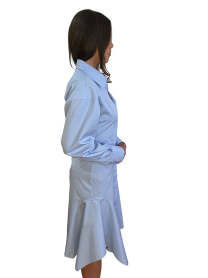 Stella McCartney Blue Shirt Dress w/ Stitch Detailing. Size: 38