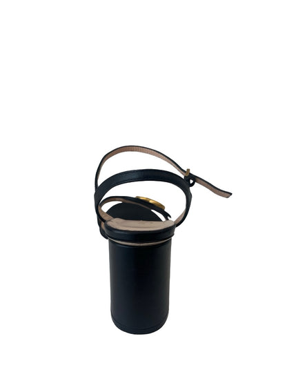 Gucci Black Leather Block Heel. Size: 37