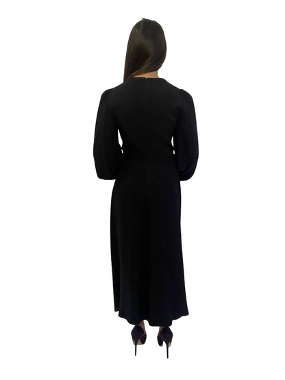 Zimmermann Black Long Puff Sleeve Maxi Dress. Size: 0