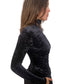 Balenciaga Black Roll-Neck Long Sleeve Stretch Top. Size: 36