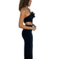 Magda Butrym Black Long Fitted Stretch Dress. Size: 34