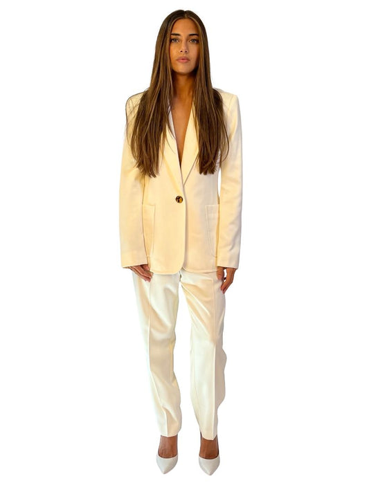 Reiss Cream Trouser & Blazer Set. Size: 10