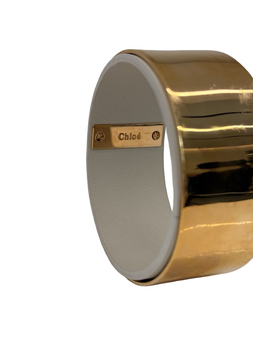 Chloe Gold Thick Bangle.