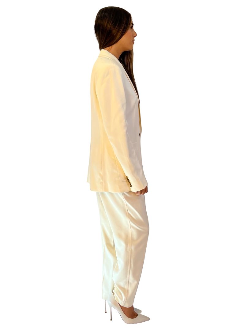 Reiss Cream Trouser & Blazer Set. Size: 10