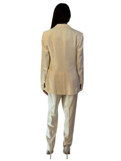 Reiss Cream Trouser & Blazer Set. Size: 10
