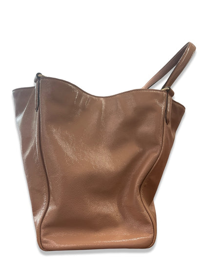 Gucci Nude Patent Leather Soho Tote Bag.