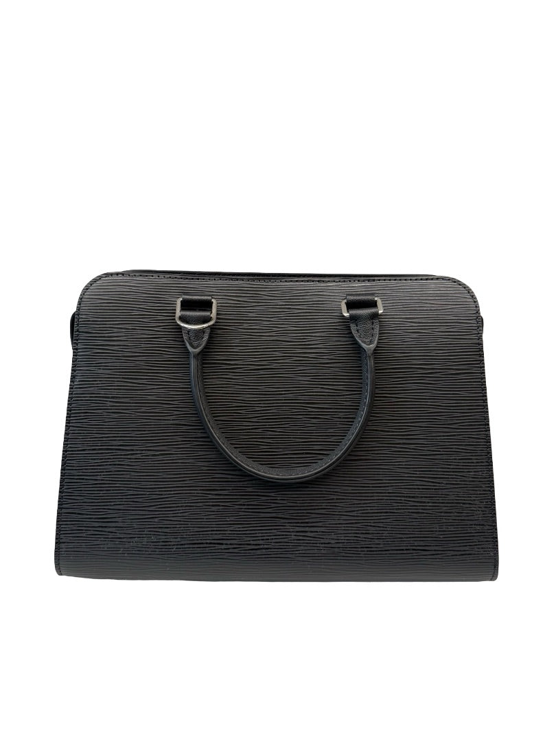 Louis Vuitton Black Epi Vaneau MM 2 Way Handbag.