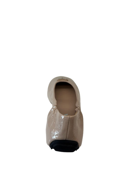 Prada Beige Patent Leather Ballerina Flats. Size: 37